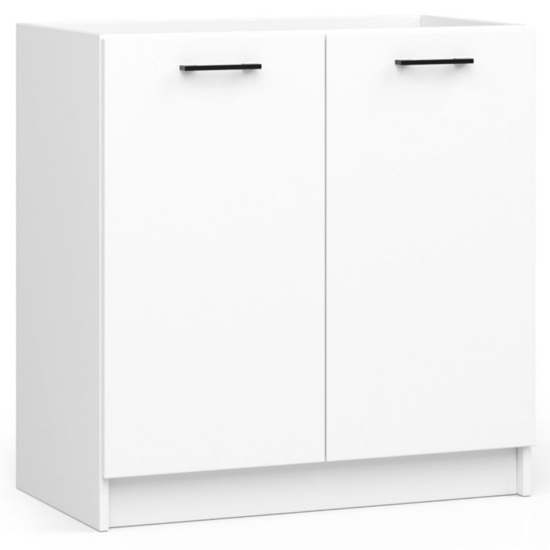 Kuchyňská sestava Akord Oliwia G1 1,8m Bílá 180 cm 6 dvířek 1 zásuvka Matná Bílá barva 6 polic 180x46x174 cm 1 sada.
