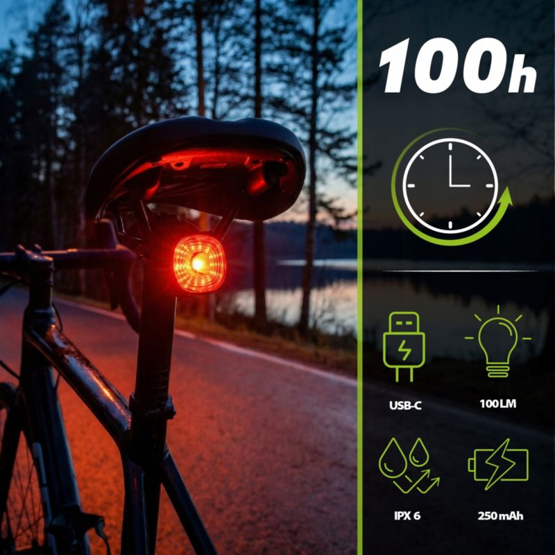 Zestaw lampek rowerowych Vayox VA0151 + VA0156 - przednia i tylna USB-C 1kpl.