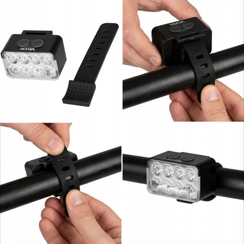 Zestaw lampek rowerowych Vayox VA0151 + VA0156 - przednia i tylna USB-C 1kpl.