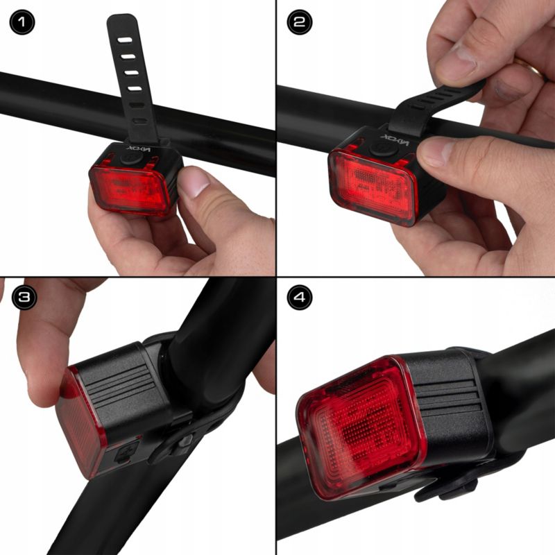 Zestaw lampek rowerowych Vayox VA0153 + VA0152 - przednia i tylna USB-C 1kpl.