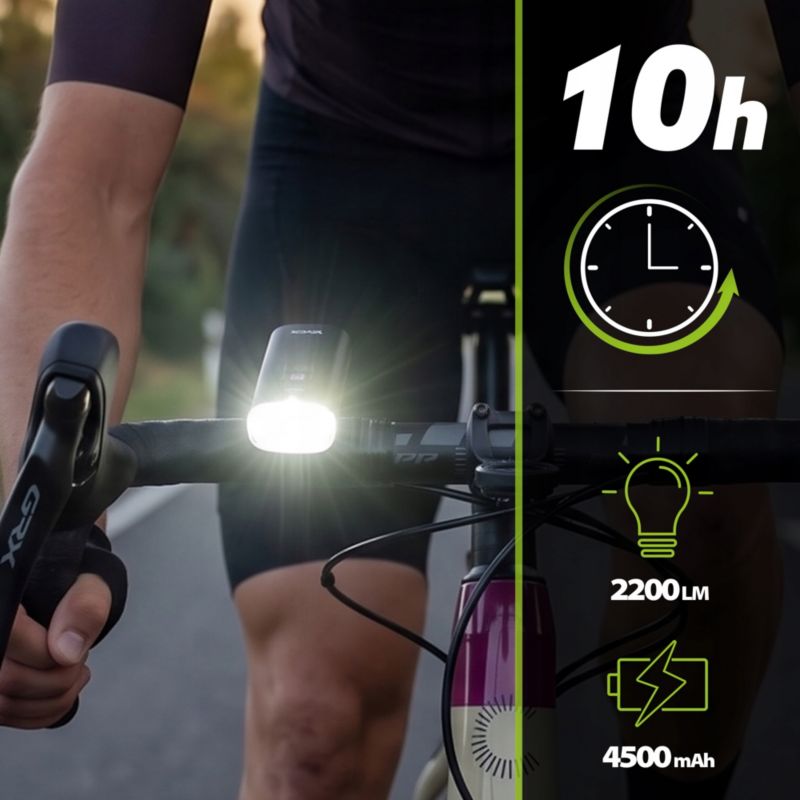 Zestaw lampek rowerowych Vayox VAF2200 + VAR200 - przednia i tylna 1kpl.