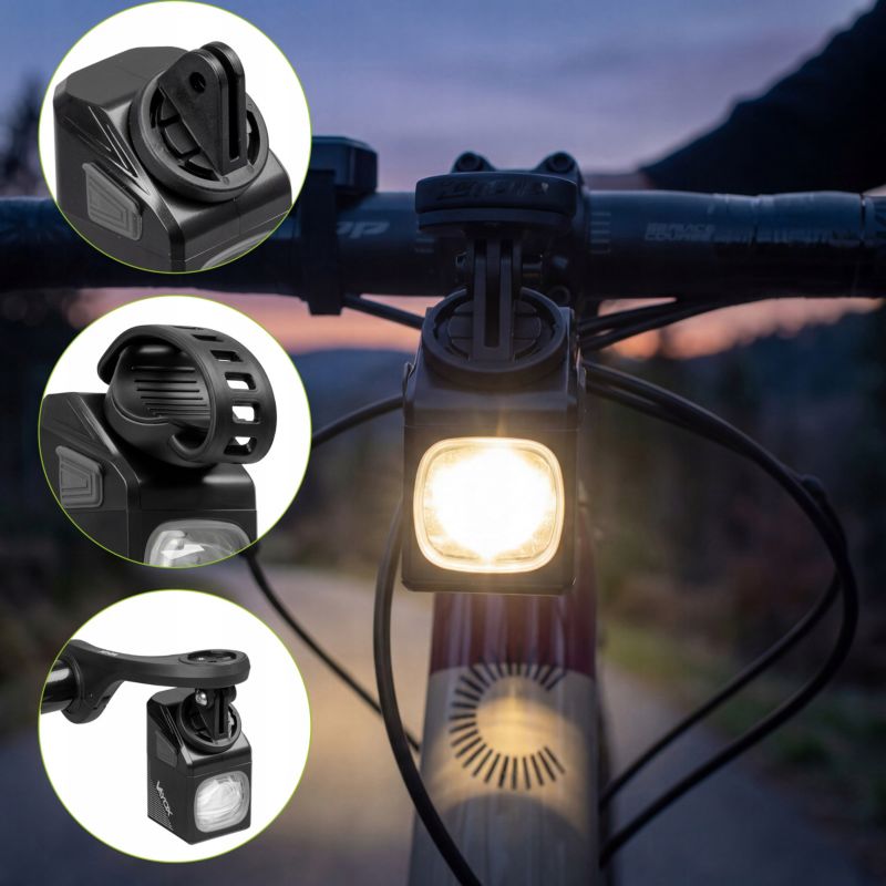 Zestaw lampka rowerowa Vayox VAF1000PRO + VABH2 - przednia 1kpl.