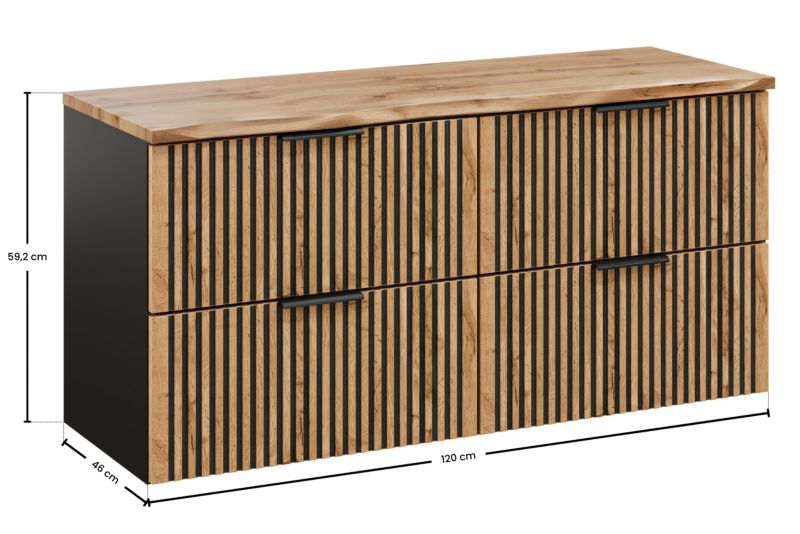 Zestaw mebli łazienkowych Comad Xilo 120cm z blatem 1szt