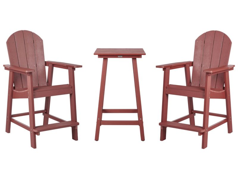 Zestaw mebli balkonowych Adirondack Czerwony 1 kpl