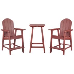 Zestaw mebli balkonowych Adirondack Czerwony 1 kpl