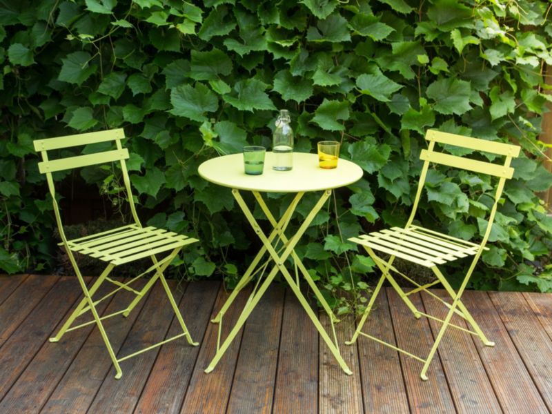 Zestaw mebli balkonowych Fiori Metal Limonkowy 1 kpl