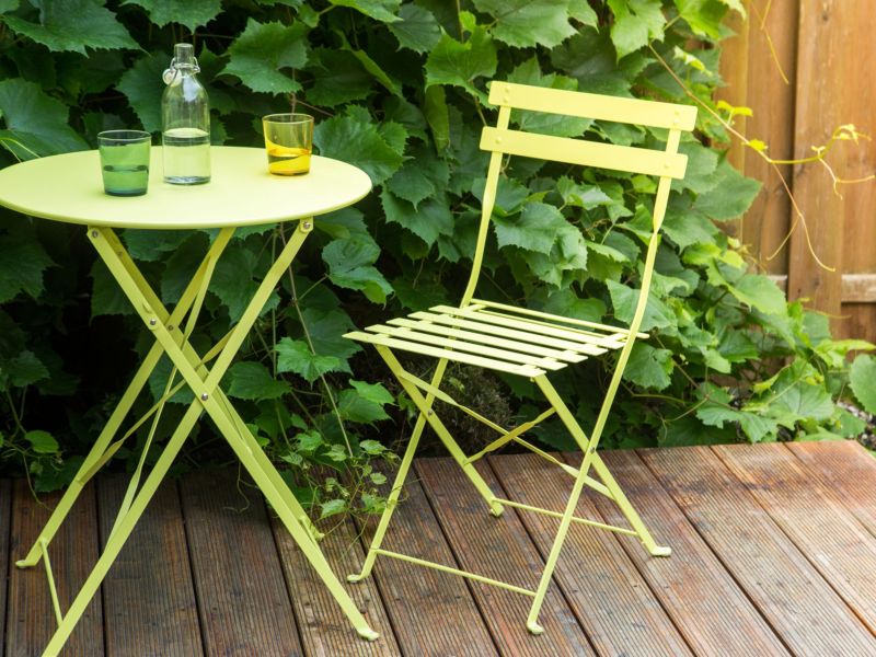 Zestaw mebli balkonowych Fiori Metal Limonkowy 1 kpl