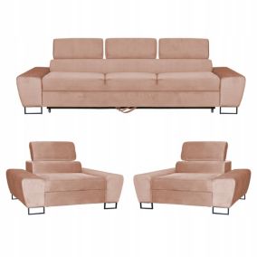 Zestaw mebli do salonu sofa i fotele Family Meble Bosso  beż  1szt