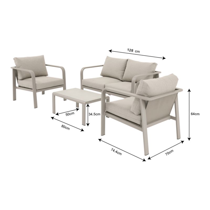 Zestaw mebli GoodHome Mallia coffee set 4 osoby