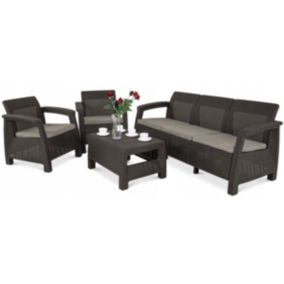 Zestaw Mebli Ogrodowych Corfu Set 3 brązowy 1 szt