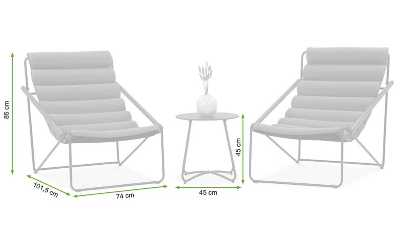 Zestaw Mebli Ogrodowych Focus Garden Balkonowych Art Fotel Stolik Na Balkon Szary 1 szt