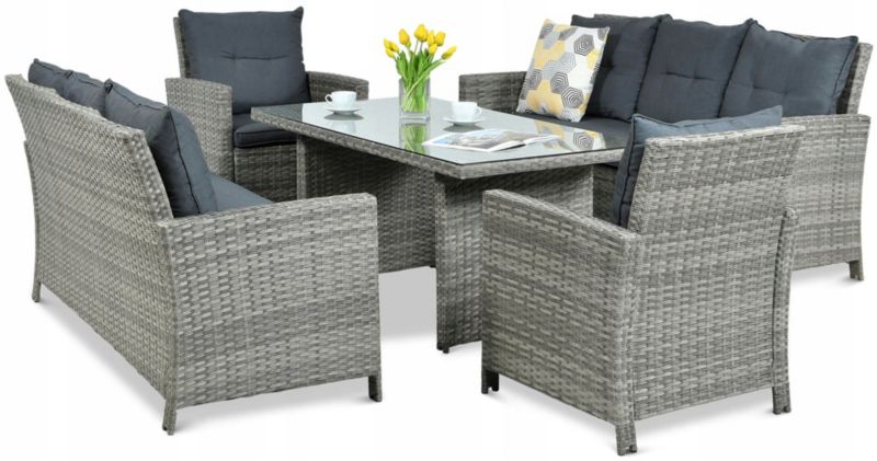 Zestaw Mebli Ogrodowych Focus Garden Technorattan Ibiza Family Sofa Stół Fotel Taras 1 szt