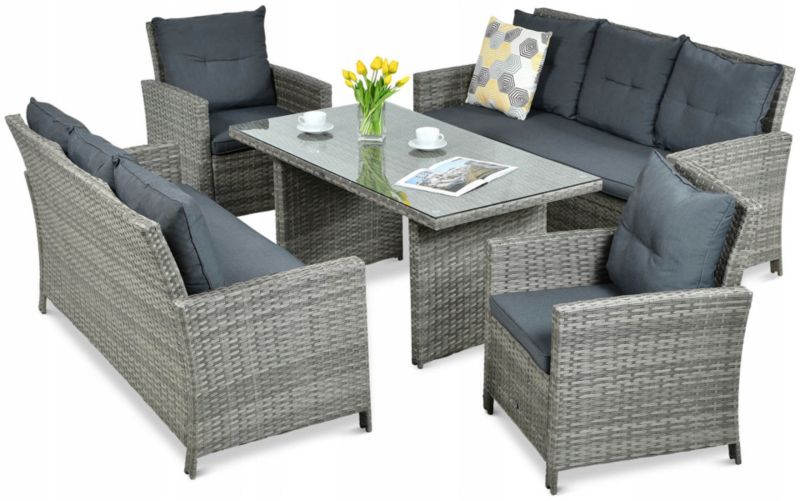 Zestaw Mebli Ogrodowych Focus Garden Technorattan Ibiza Family Sofa Stół Fotel Taras 1 szt