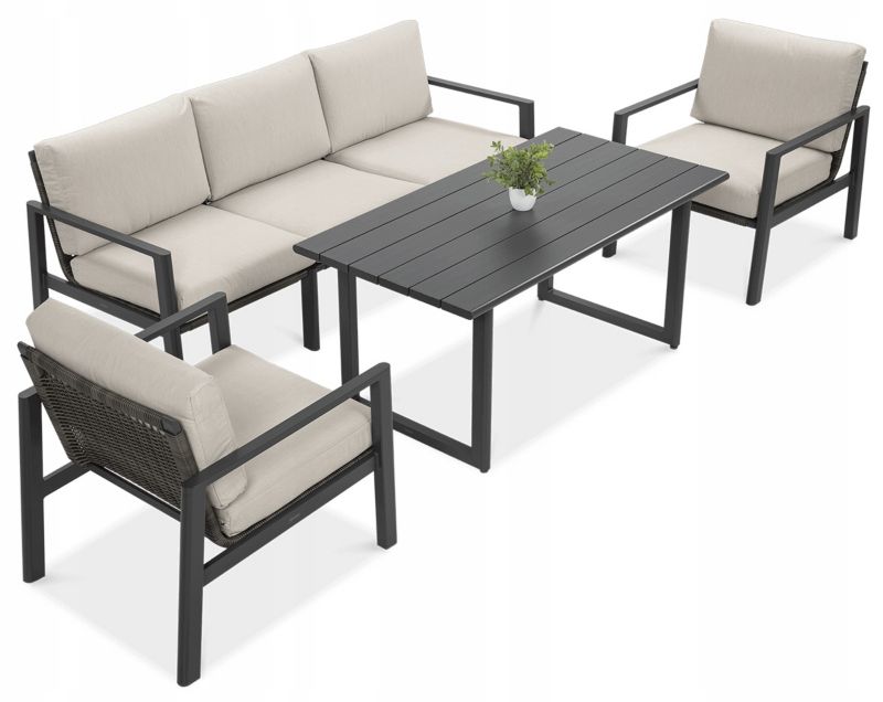 Zestaw Mebli Ogrodowych Focus Garden Wypoczynkowych Lotus Sofa Stół Fotel Ogród  1 szt