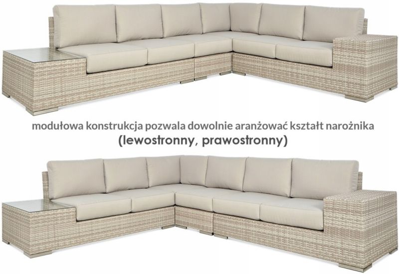 Zestaw Mebli Ogrodowych Focus Garden Wypoczynkowych Technorattan Avocado Stolik 1 szt
