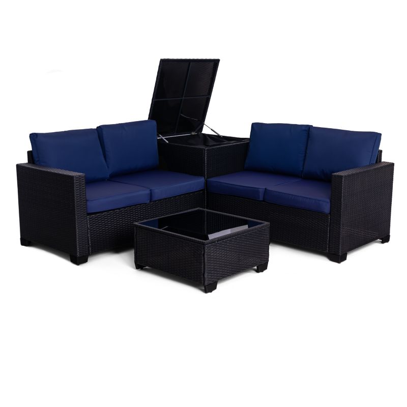 Zestaw mebli ogrodowych Sapphire ST-1430 Mila modułowe ze skrzynią 4 os., 1 kpl.