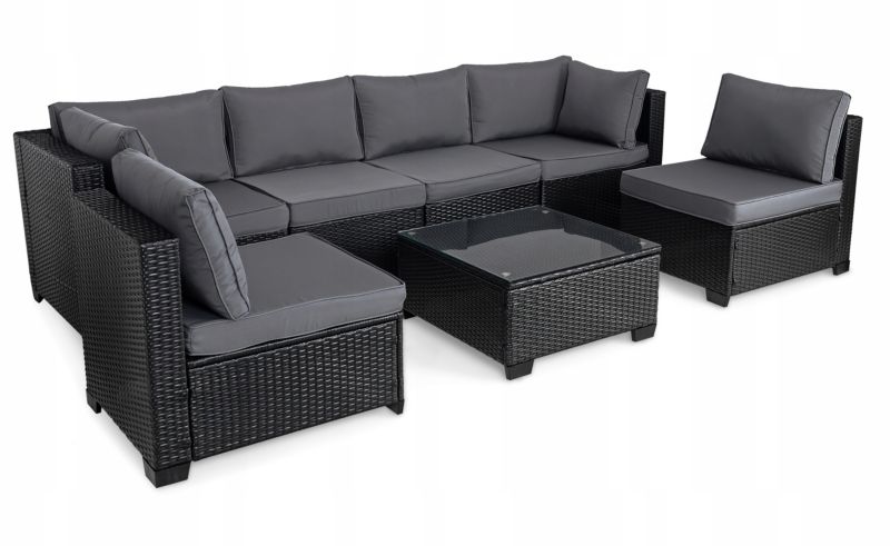 Zestaw mebli ogrodowych Sapphire Vigo 6-osobowy moduły sofa fotele stolik kpl