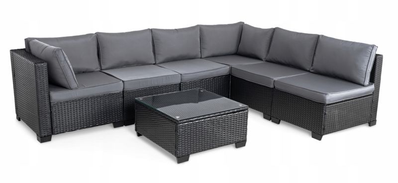 Zestaw mebli ogrodowych Sapphire Vigo 6-osobowy moduły sofa fotele stolik kpl