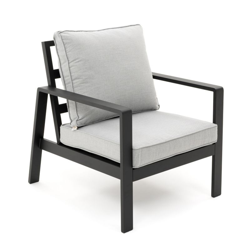 Zestaw mebli ogrodowych sofa fotel New Home ATOL 5 szaro grafitowy aluminiowy z blatem z deski kompozytowej 1 kpl