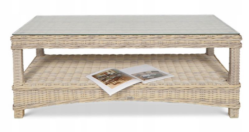 Zestaw Mebli Ogrodowych Technorattan TRIVENTO Sofa Stolik na Taras Beż 1 szt