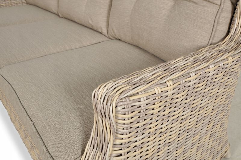 Zestaw Mebli Ogrodowych Technorattan TRIVENTO Sofa Stolik na Taras Beż 1 szt