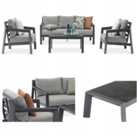 Zestaw Mebli Ogrodowych Wypoczynkowych Henderson Sofa Stolik Fotel na Taras 1 szt
