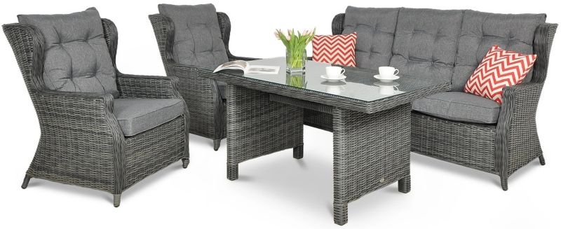 Zestaw Mebli Ogrodowych z Fotelami Focus Garden Wypoczynkowych Technorattan Trivento Sofa Na Taras 1 szt