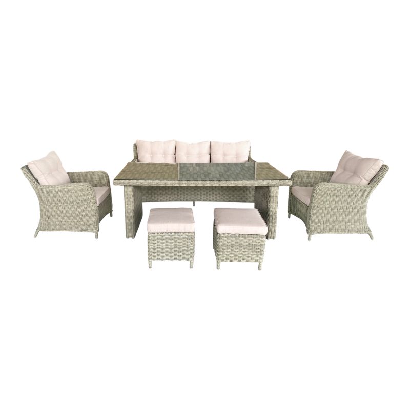 Zestaw mebli tarasowych GoodHome Cippertone 7-osobowy