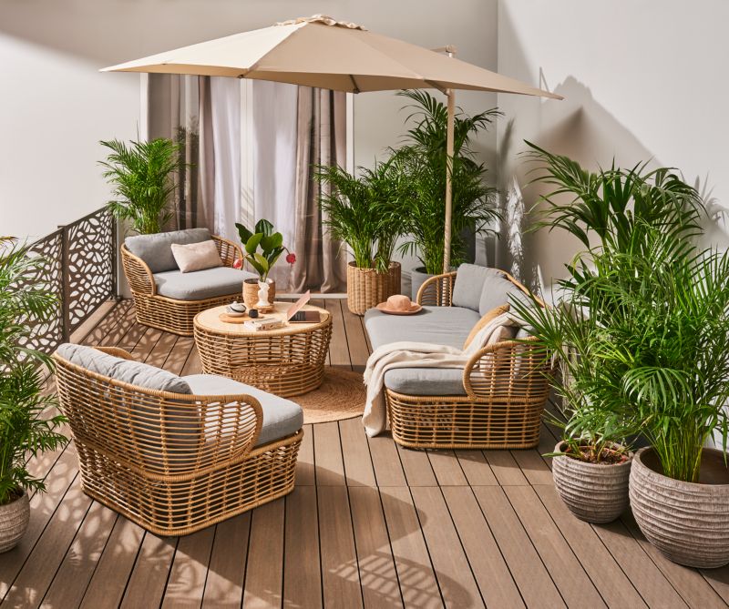Zestaw mebli tarasowych GoodHome Jamba 5-osobowy
