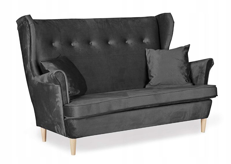 Zestaw mebli uszak do salonu sofa fotele pufy Family Meble Ari szara 1szt