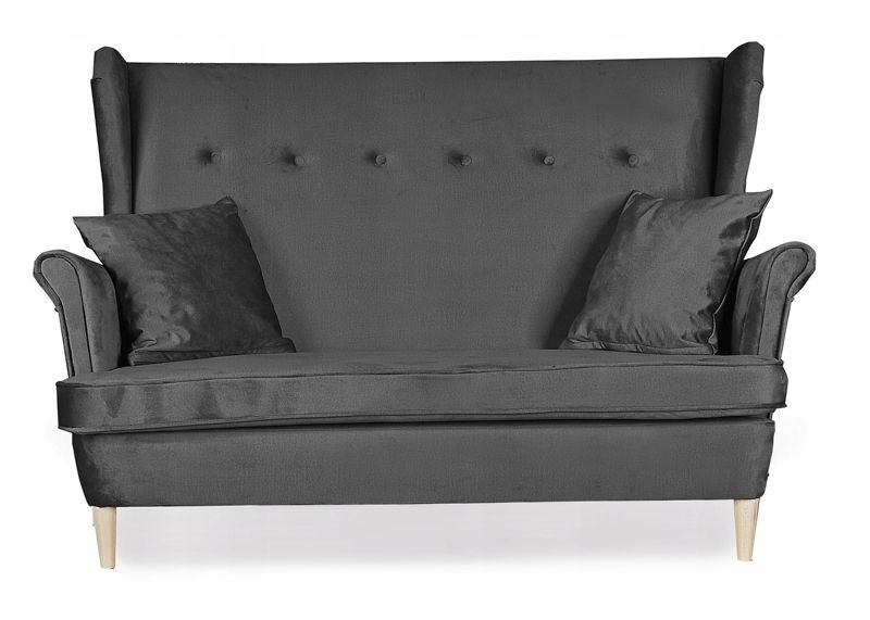 Zestaw mebli uszak do salonu sofa fotele pufy Family Meble Ari szara 1szt