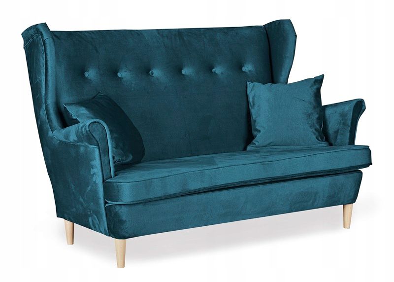 Zestaw mebli uszak do salonu sofa fotele pufy Family Meble Ari turkusowy 1szt