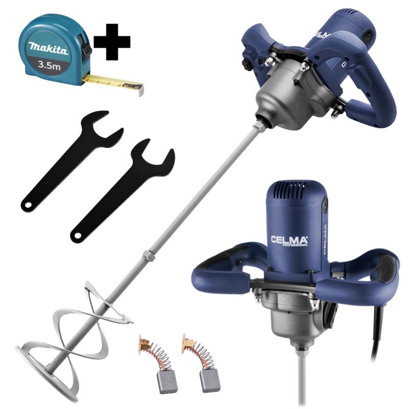 Zestaw Mieszadło elektryczne CELMA Professional PRDa 140GEO 1200W 2biegi + miara MAKITA 3,5m 1 szt.