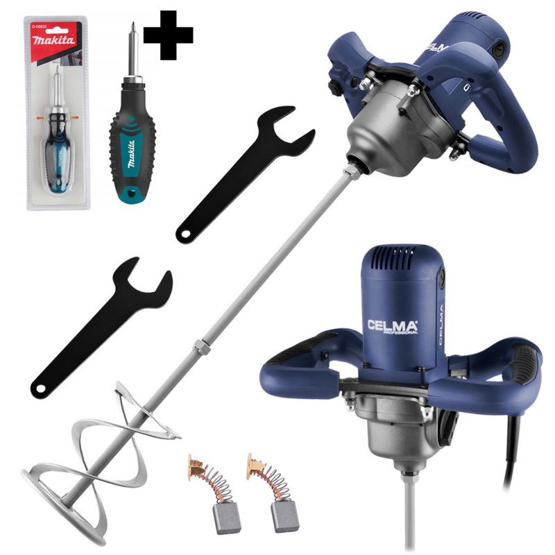 Zestaw Mieszadło elektryczne CELMA Professional PRDa 140GEO 1200W 2biegi + wkrętak MAKITA 1 szt.