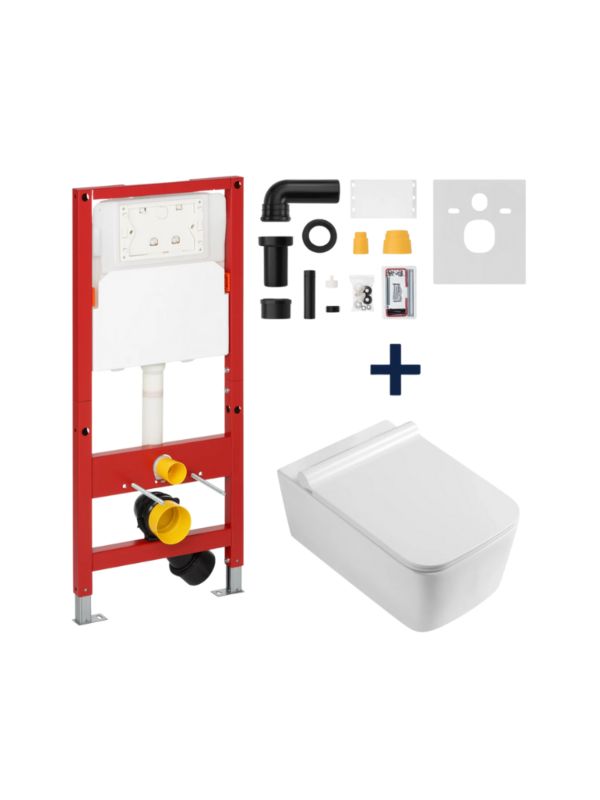 Zestaw miska WC + stelaż + akcesoria do montażu Uptrend  YOSEMITE Accord UP-Pack, biały połysk 1 kpl.