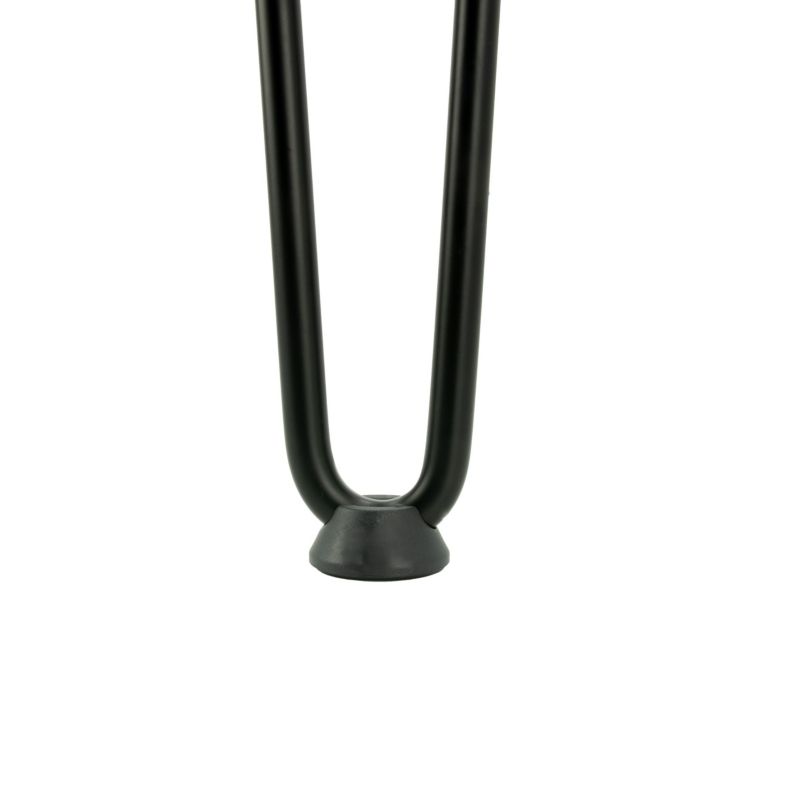 Zestaw nóżek meblowych B&B typu Hairpin wysokość 41 cm 2 pręty kolor czarny ze stopkami plastikowymi 4 szt