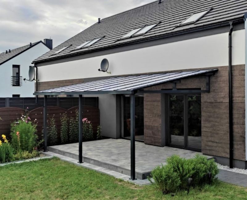 Zestaw na pokrycie zadaszenia TECH-PLAST 5,25 x 3,00m poliwęglan komorowy 16mm bezbarwny (bez konstrukcji) 1 kpl