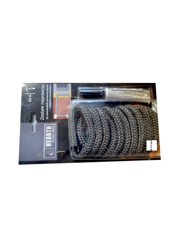 Zestaw naprawczy Hearth sznur izolacyjny 12 mm + klej