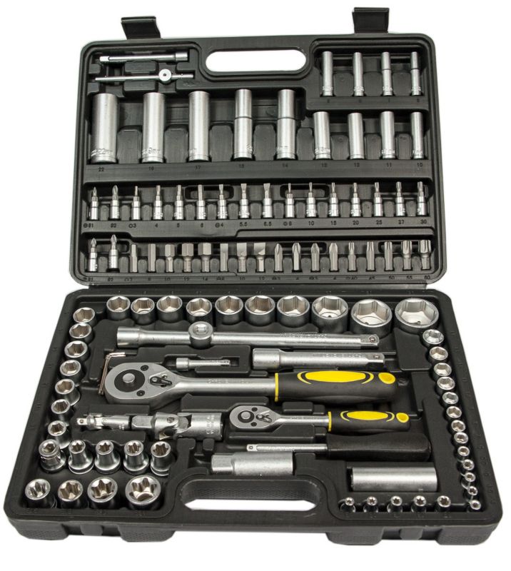 Zestaw narzędziowy klucze nasadowe  GEKO bity torx 108el.  1szt.