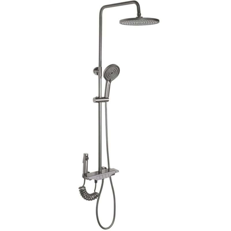 Zestaw Natryskowy Rea Savio Led Tytanowy 13X28X120Cm 1 Szt