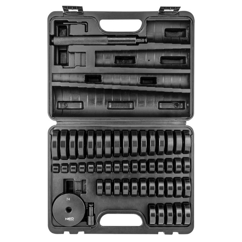 Zestaw NEO TOOLS do osadzania łożysk, uszczelniaczy i łącznikow gumowych - zestaw  51 szt. 1 kpl.