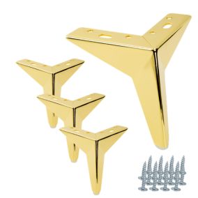 Zestaw noga meblowa B&B Gwiazda złoty chrom wysokość 13 cm 4 szt
