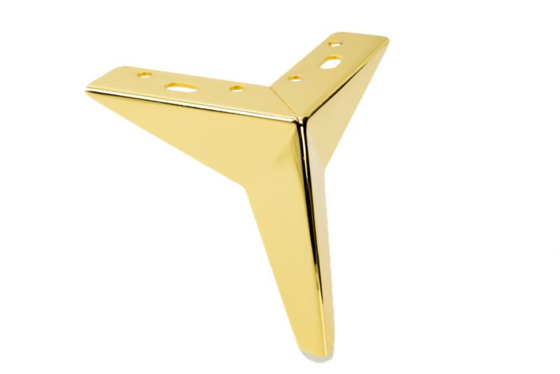Zestaw noga meblowa B&B Gwiazda złoty chrom wysokość 13 cm 4 szt