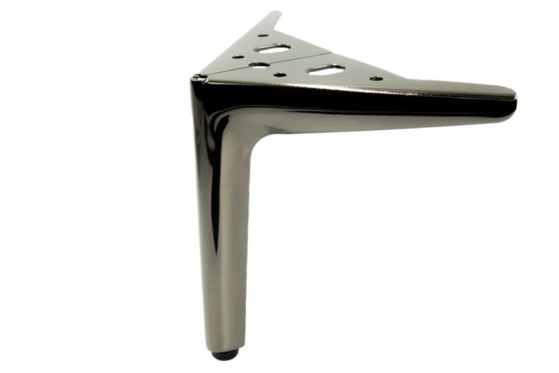 Zestaw noga meblowa Kotwica Elegant czarny chrom wysokość 15 cm 4 szt