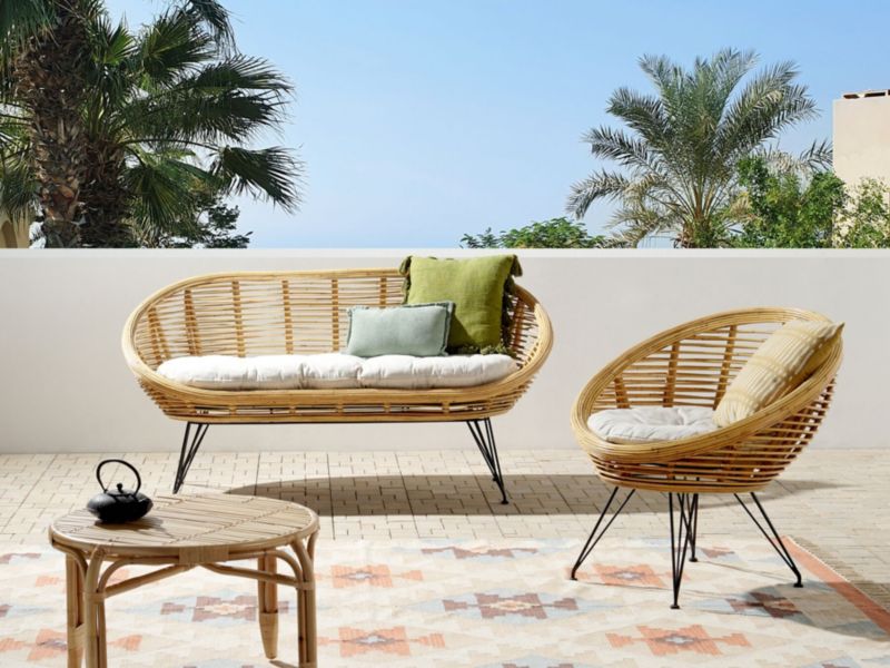 Zestaw ogrodowy Maratea Rattan Naturalny 1 kpl