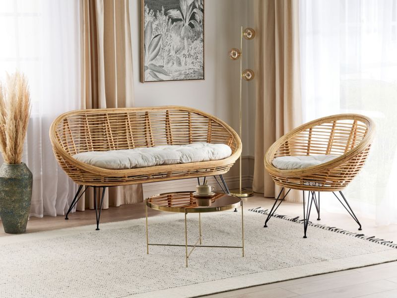Zestaw ogrodowy Maratea Rattan Naturalny 1 kpl