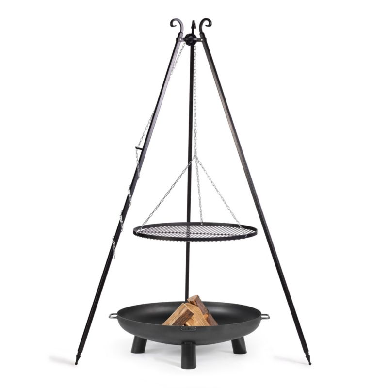 Zestaw Palenisko ogrodowe COOK KING 80 cm Bali z grillem na trójnogu ruszt 80 cm komplet do ogrodu misa stalowa producent 1 szt.