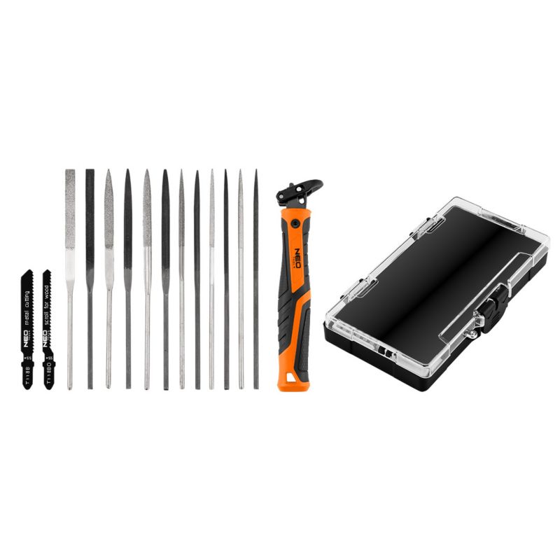 Zestaw pilników z uchwytem NEO TOOLS 15 szt 1 kpl
