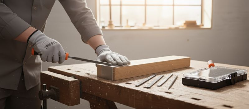 Zestaw pilników z uchwytem NEO TOOLS 15 szt 1 kpl