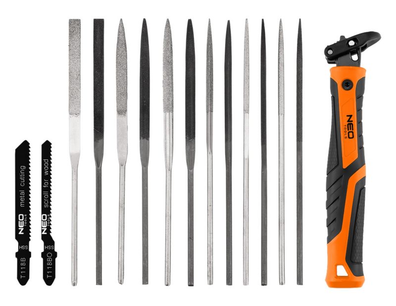 Zestaw pilników z uchwytem NEO TOOLS 15 szt 1 kpl